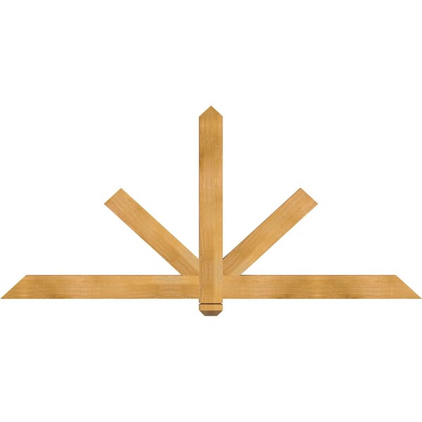 Ekena Millwork Kennewick Rough Sawn Timber Gable Bracket, Western Red Cedar, 72"W x 33"H x 2"D x 4"F, 11/12 Pitch GBW072X33X0204KEN00RWR - main